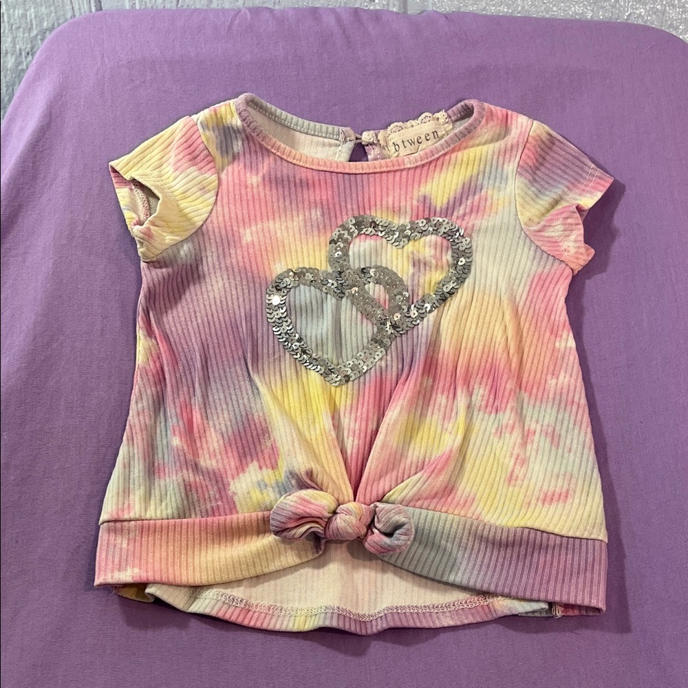 5 for $10 💜 btween Tie-Dye Heart Shirt Size 12 Months